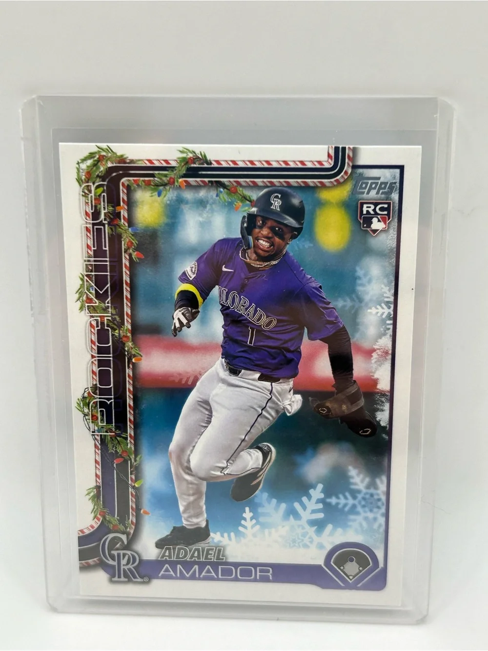 Topps Rookie Card - Adael Amador Colorado Rockies Holiday Card H42